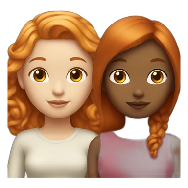 Redhead with blond girl sticker