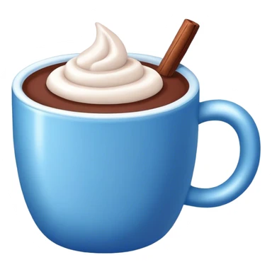 Blue cup or hot chocolate  sticker