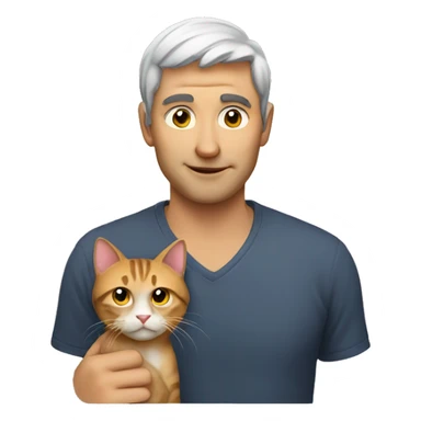 man with cat sticker