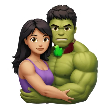 hulk namorando com mulher sticker