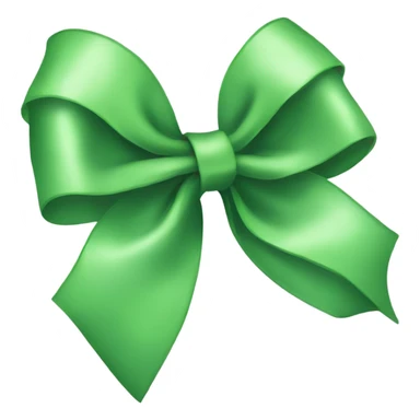 Green coquette bow sticker