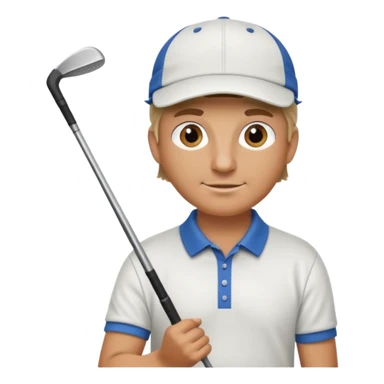 man golfer sticker