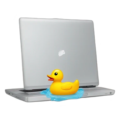 Rubber duck laptop sticker