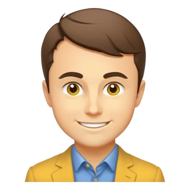 Charlie kirk's face on a yellow discord/twitter emoji style emoji. sticker