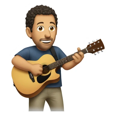 adam sandler playing guitar sticker