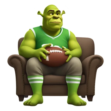 Shrek watching football sticker