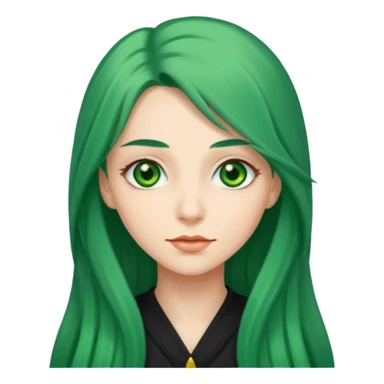 long green haired fantastic woman sticker