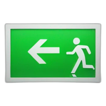 Exit sign sticker