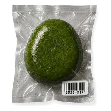 smooth stone covered in moss, glossy sticker