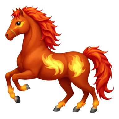 pyrois flaming horse sticker