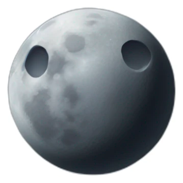 Moon emoji with a body sticker