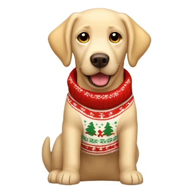 Blond Labrador Retriever with a Charismas Pullover  sticker