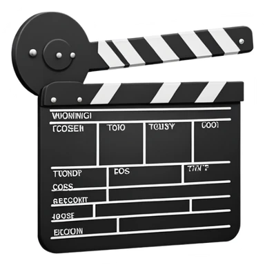 clapperboard with nothing writing sticker