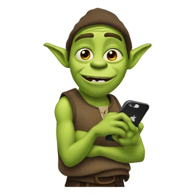Shreck with an iPhone  sticker