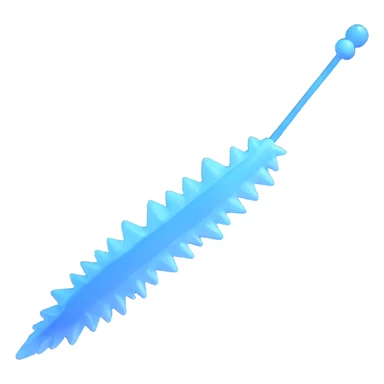 detailed 3D comet with ice tail sticker