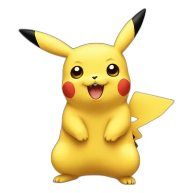 Pikachu avec un couer sticker
