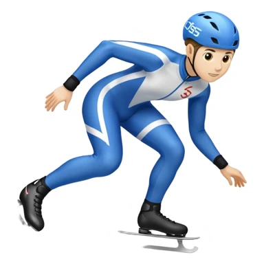 Short track speed skater sticker