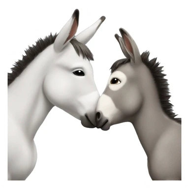 kiss, donkey sticker