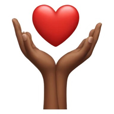 holding a heart sticker