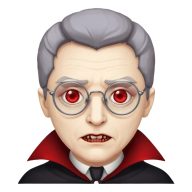 spectacled old vampire sticker