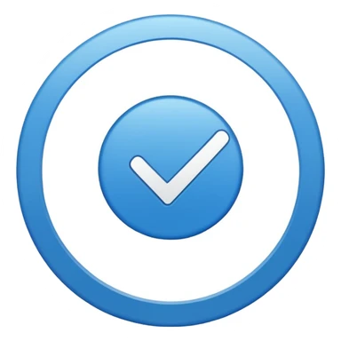 Blue circle Verification tick sticker