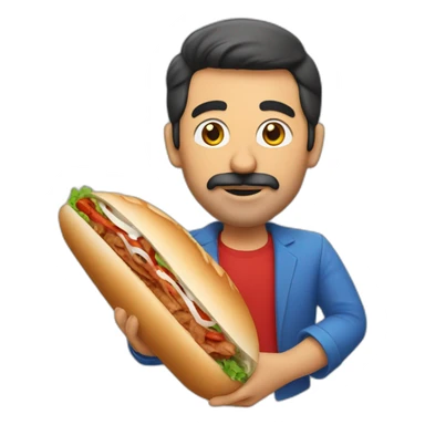 turkish man with doner kebab sticker