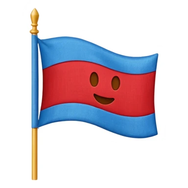 Un emoji drapeau avec un moitié bleu en haut  sticker
