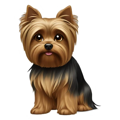Brown yorkshire terrier long hair  sticker