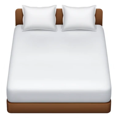 white bed topview sticker