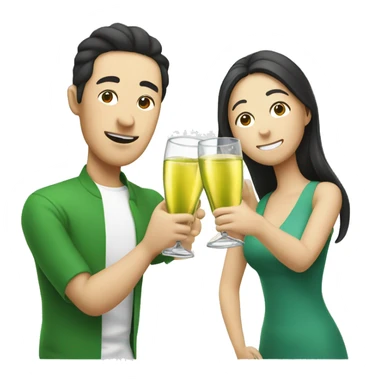 clink glasses with soju sticker