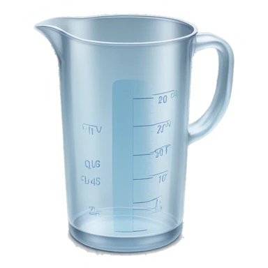 Realistic glass measuring cup sticker