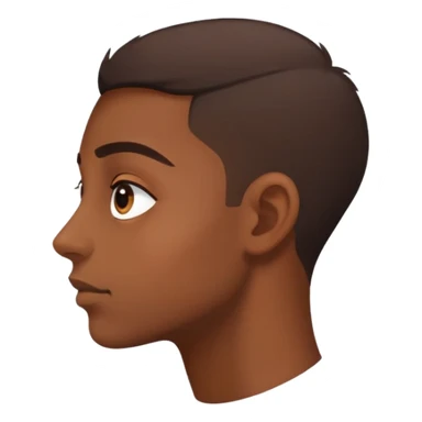  brown skin side profile with a eye looking to the side sticker