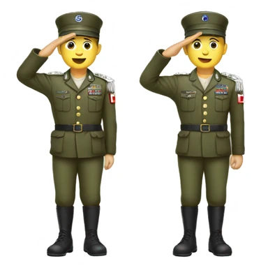 South Korean troops saluting sticker