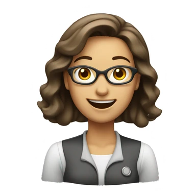 women engineer excited and positive sticker