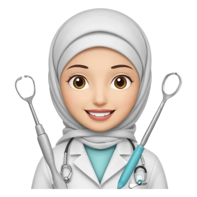 muslim women dentist sticker
