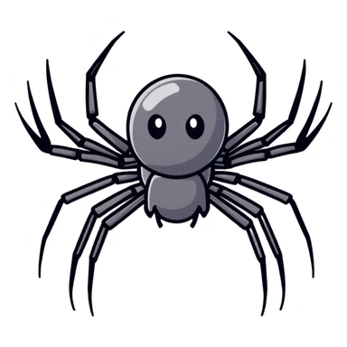 completely gray spider, pure gray spider with eight legs sticker