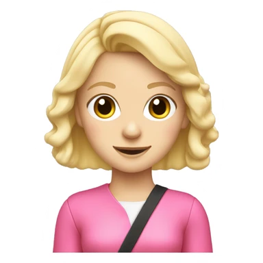 Cute blonde girl driving a Pink toyota Yaris  sticker