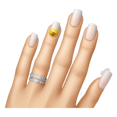 French tip nails ￼ sticker