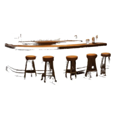 speakeasy bar with pretty hanging lights and stools  sticker