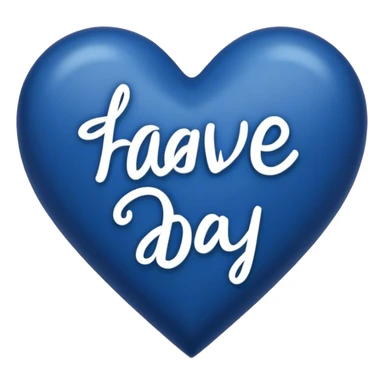 Dark blue heart with the words Have a Good Day in the middle sticker