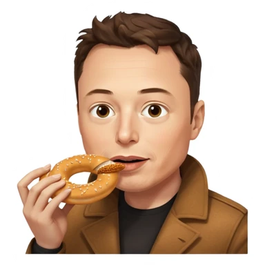 Elon Musk eats simit sticker