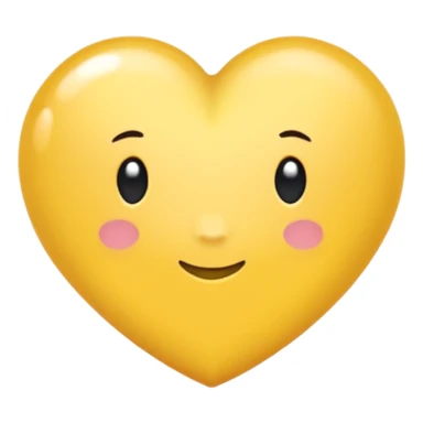 Une bulle de BD jaune avec dedans un coeur blanc  sticker