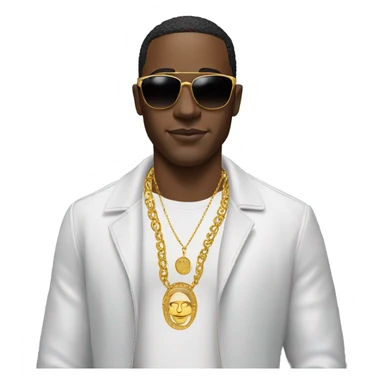Black man with shape up and Versace sunglasses  sticker