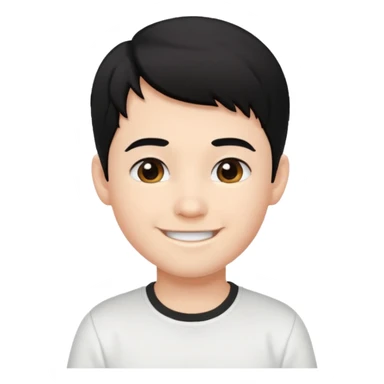 Tyler Jacob White Shirt Black Hair Kid sticker