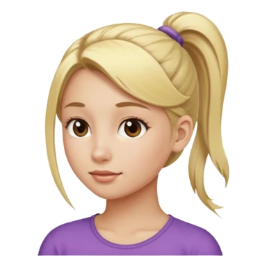 blonde girl pony tail sticker
