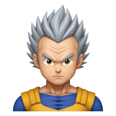 Vegeta Grey hair sticker