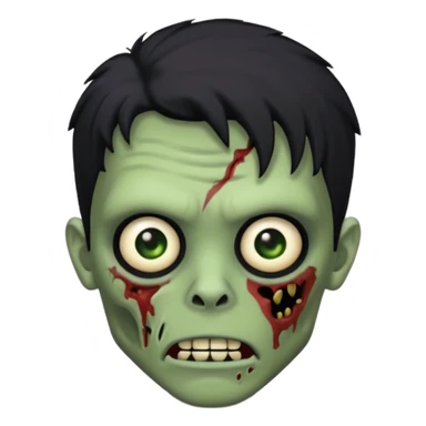 🧟‍♂️ with black scene hair and a little more human looking sticker