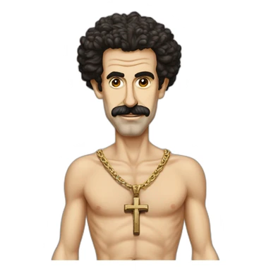 borat-crucifix-wearing sticker