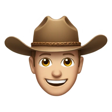 mark zuckerberg with a cowboy hat and smile sticker