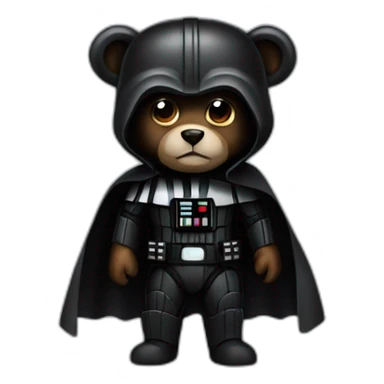 A bear in darth vader suit sticker